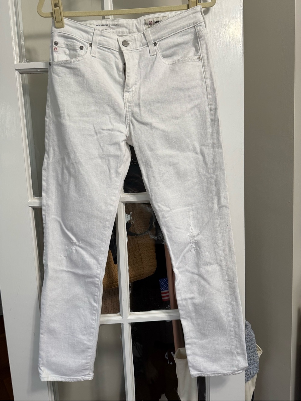 Ag Adriano Goldschmied White Boyfriend Jeans